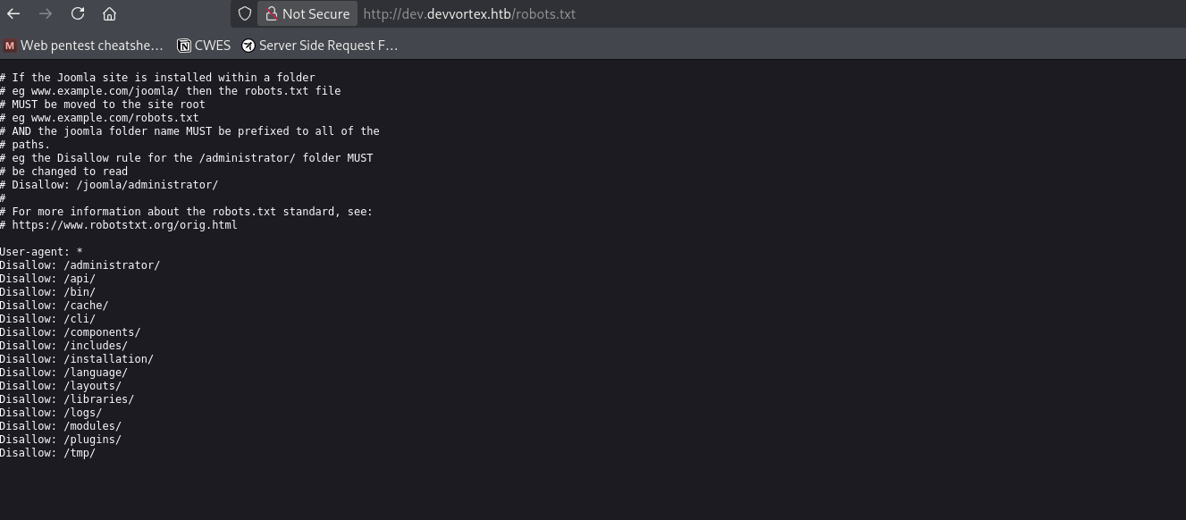 Robot.txt Screenshot