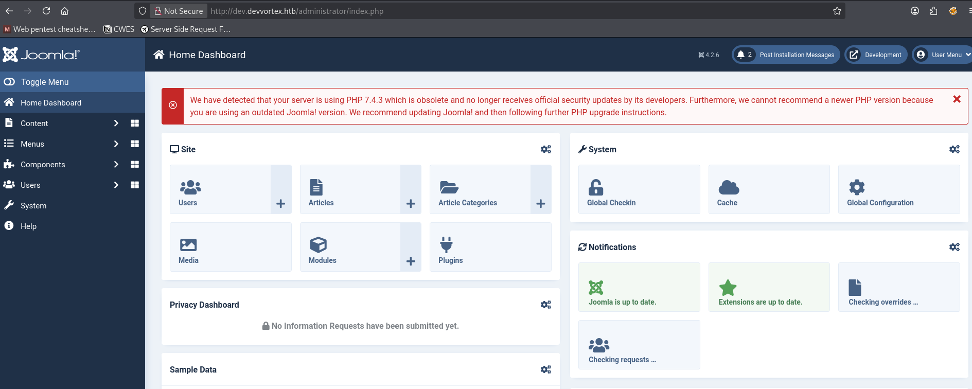 Admin login Screenshot