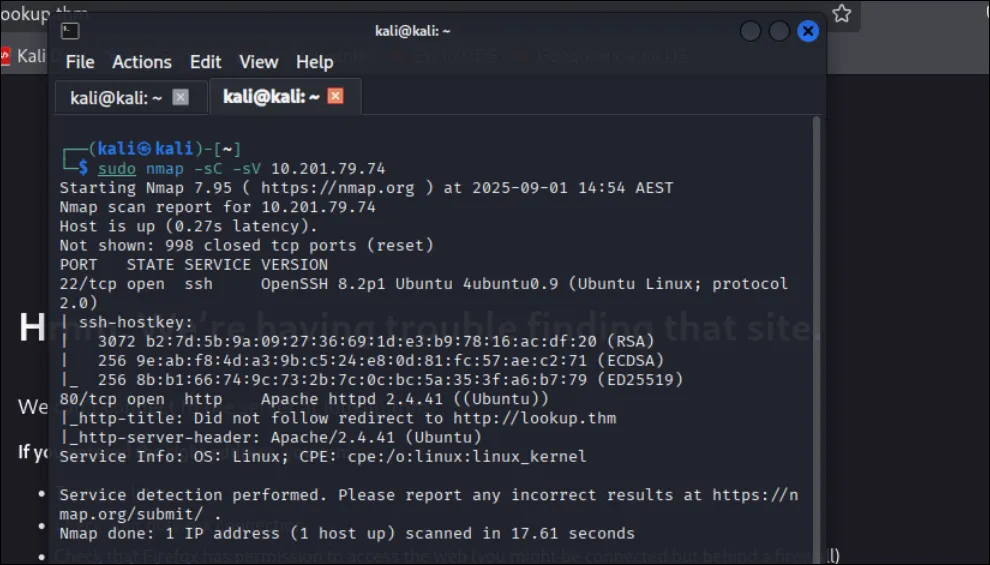 Nmap results show ports