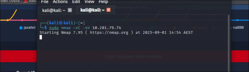 Nmap running
